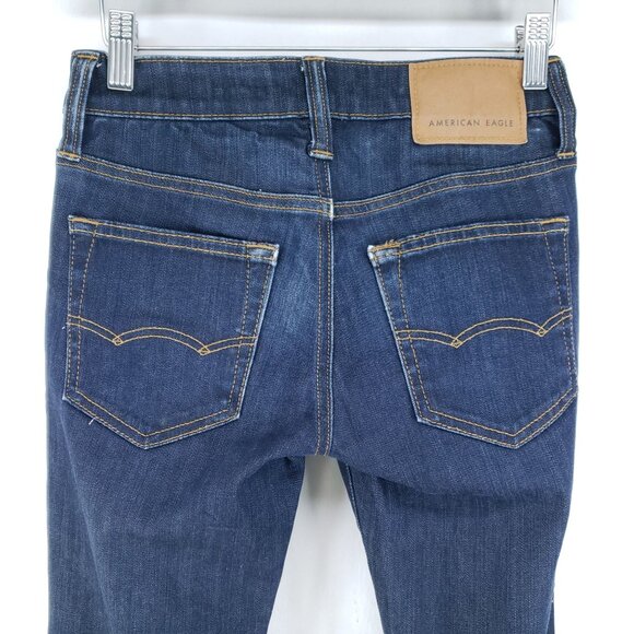 American Eagle Skinny Jeans Men's Size 26/28 Dark Wash Flex - Picture 4 of 7